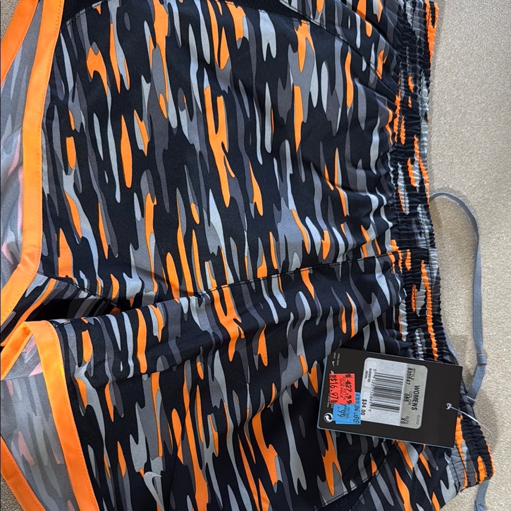 Nike Women's Athletic Shorts - Black, Orange, Gray